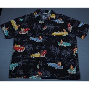 Matt Rider Rockabilly Shirt Mens Black Pin Up Girls Cars Hawaiian Tattoo